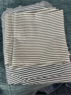 Pottery Barn Striped King sheet set.